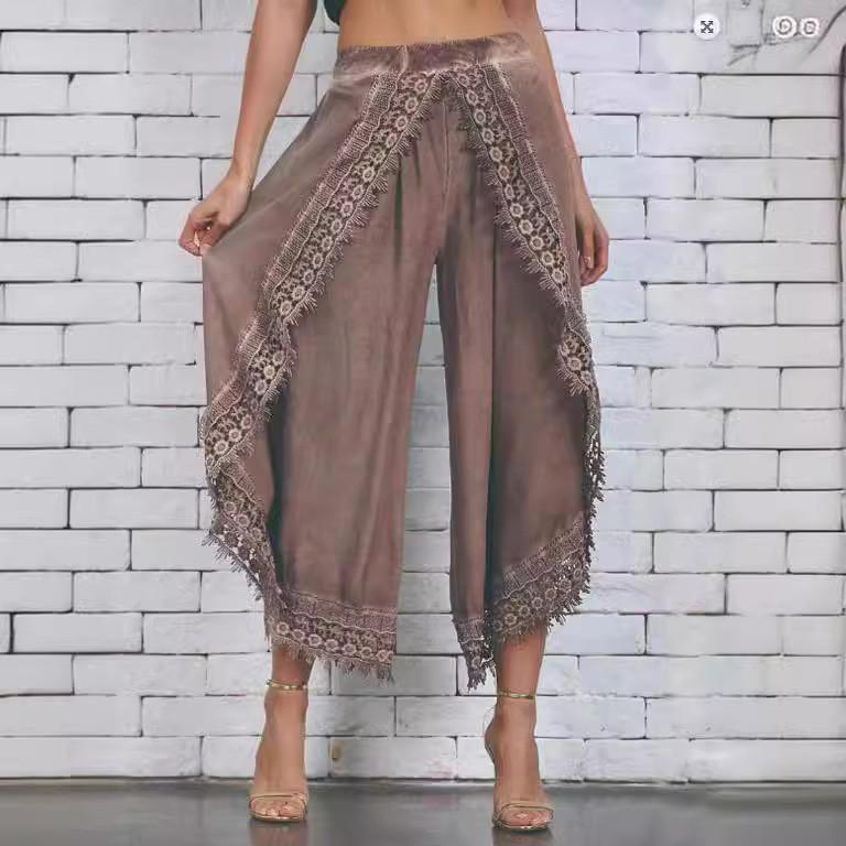 2024 Women's Hot-Selling Lace Trim Harem Pants
