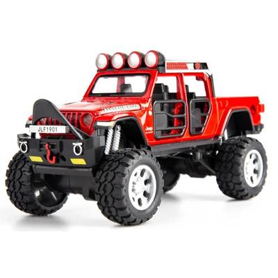1/32 Scale Jeep Wrangler Off-Road Alloy Model Car with Light and Sound for Kids Collection Gift Metal Car Boy Toy