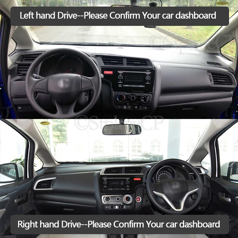 Anti-Slip Mat Dashboard Cover Pad Sunshade Dashmat Protect Carpet Accessories GK5 2016 2017 2018 for Honda Fit Jazz 2014~2019