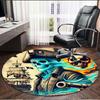 Captain Jack Sparrow Print Round Rug, Washable Floor Carpet, For Entryway Dorm Laundry Room Office Study, Home Decor Birthday Christmas Gift