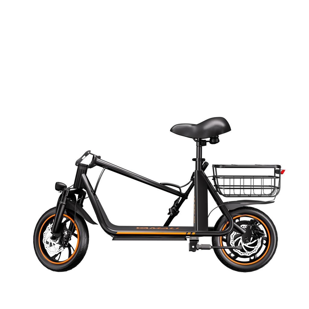 YAMALI X12 Electric Scooter with Seat and Basket, 36V 13AH Battery
