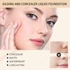 EELHOE Foundation  Brightening Skin Nude Concealer Natural Setting Moisturizing Pore-Covering Liquid