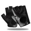 Small New Men's Genuine Leather Gloves Fingerless Half Finger for Driving Fitness Motorcycle Cycling Goat Skin Mittens