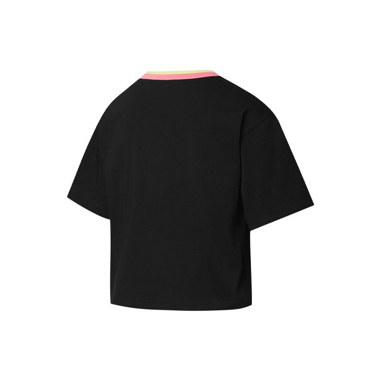Puma Celebration Logo Casual Round Neck Short Sleeve T-Shirt Women Tops Black 845635-01