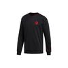 Rose Crew Fleece Stay Warm Casual Sports Pullover Round Neck Black Men's FP8368
