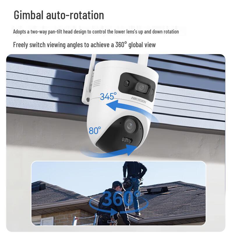 HIKVISION Dual-Lens Wireless Security Camera System CN plug (adapter included)