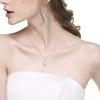 Infinity Teardrop Frame Single Round Pearl Partial Paved Zircon Pendant Women Clavicle Necklace