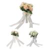 Wedding Bouquets Flower Hand Bouquet Silk Artificial Fake Flowers for Bride Wedding Party and Church