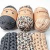 Yarn Knitting Yarn Multicolor Polyester Strips for DIY Crochet Project for Making Bags,Coasters Basket Cushions