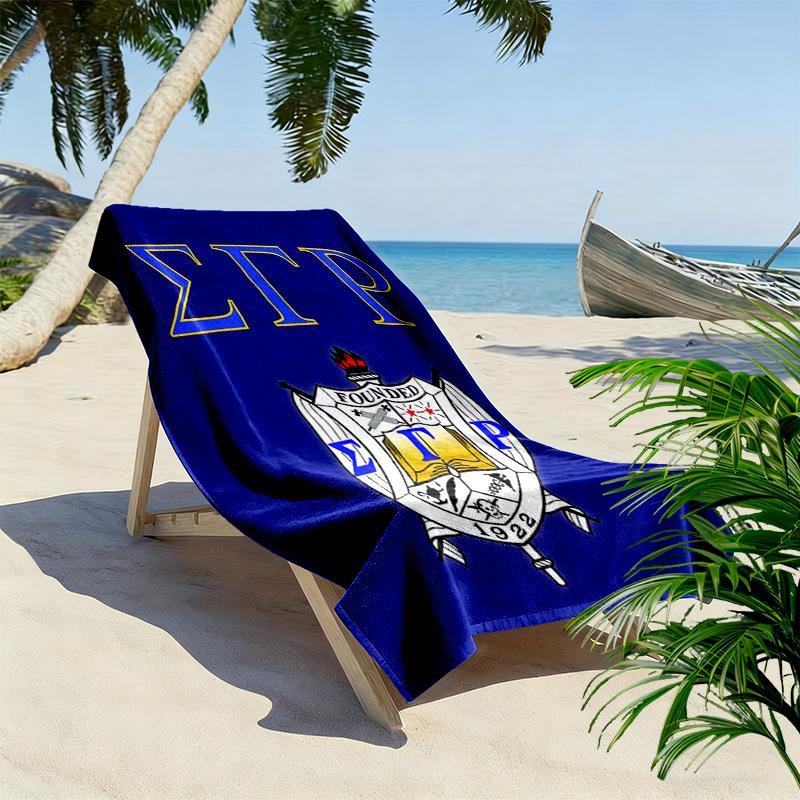 Sigma Gamma Rho Print Beach Towel, Large Soft Quick Dry Towel for Beach Camping Swimming