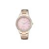 Eco-Drive Series 50M Water Resistant Quartz Watch Stainless Steel Band 34mm Pink Dial Women Watches EO1183-84X
