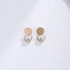 Elegant Imitation Pearl Earrings Circular Earrings Necklace Set New Heart Shaped Jewelry Set  Daily