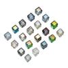 10pcs/bag 6MM Glass Cut Surface High-transparency Sugar Cube Beads Small Square Perforated Crystal Loose Beads DIY Beading Material Accessories
