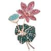 Lotus Pendant Enamel Brooch Badges Fashion Pearl Flower Exqusiite Pin Jewelry