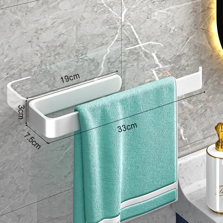 HeMu Bathroom aluminum towel rod bathroom roll paper rack towel rack without punching face towel storage storage tissue rack