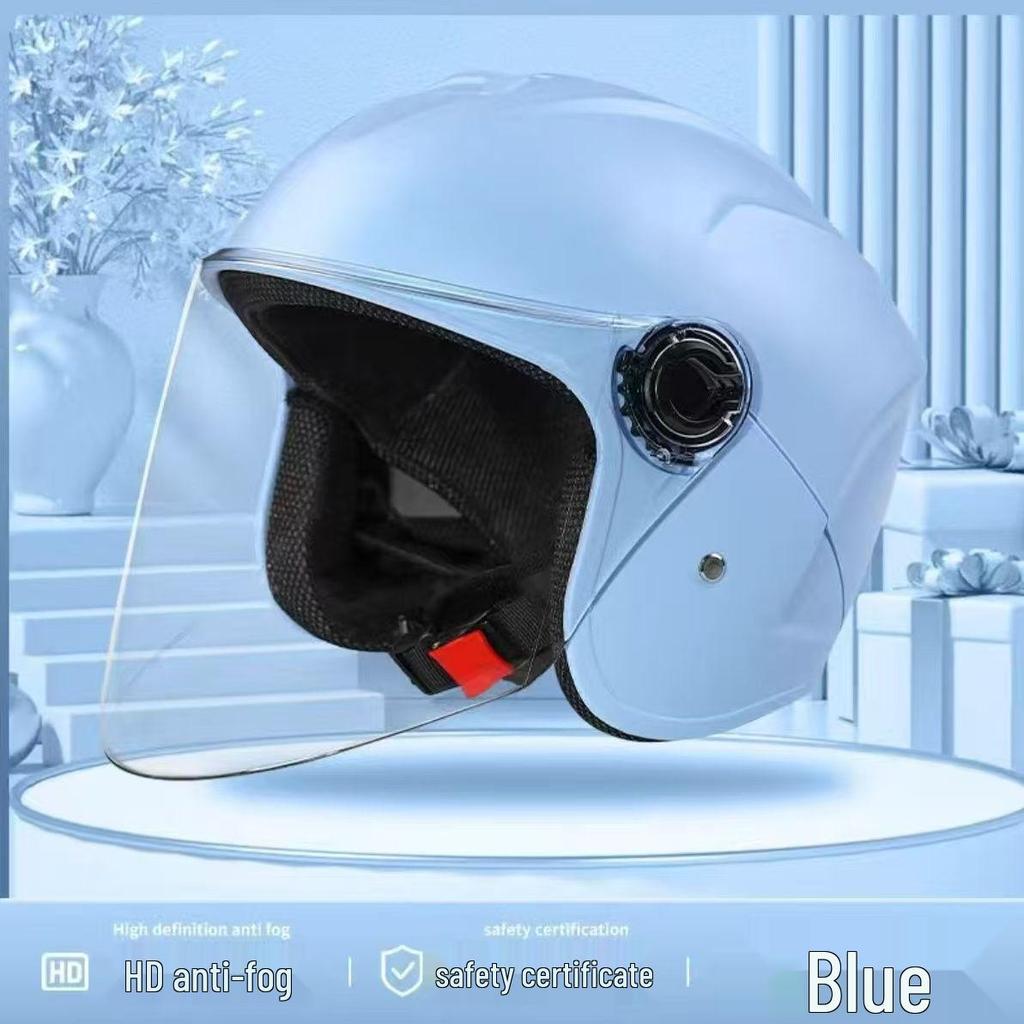 New 3C-Certified Full Face Motorcycle Helmet - Double Lens, All-Season, Cool, Cold-Proof, Rain-Proof, Unisex.