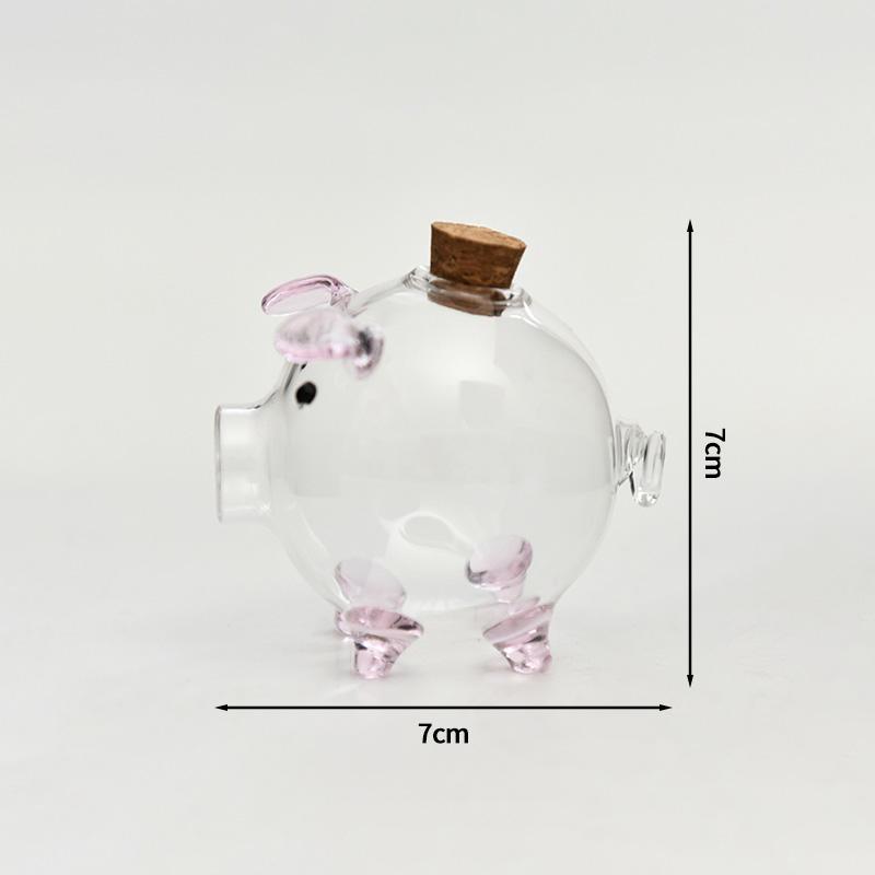 Sparschwein aus Glas, durchsichtig, Sparschwein, transparent, Spardose, Geldbehälter, Geschenk für Kinder und Erwachsene