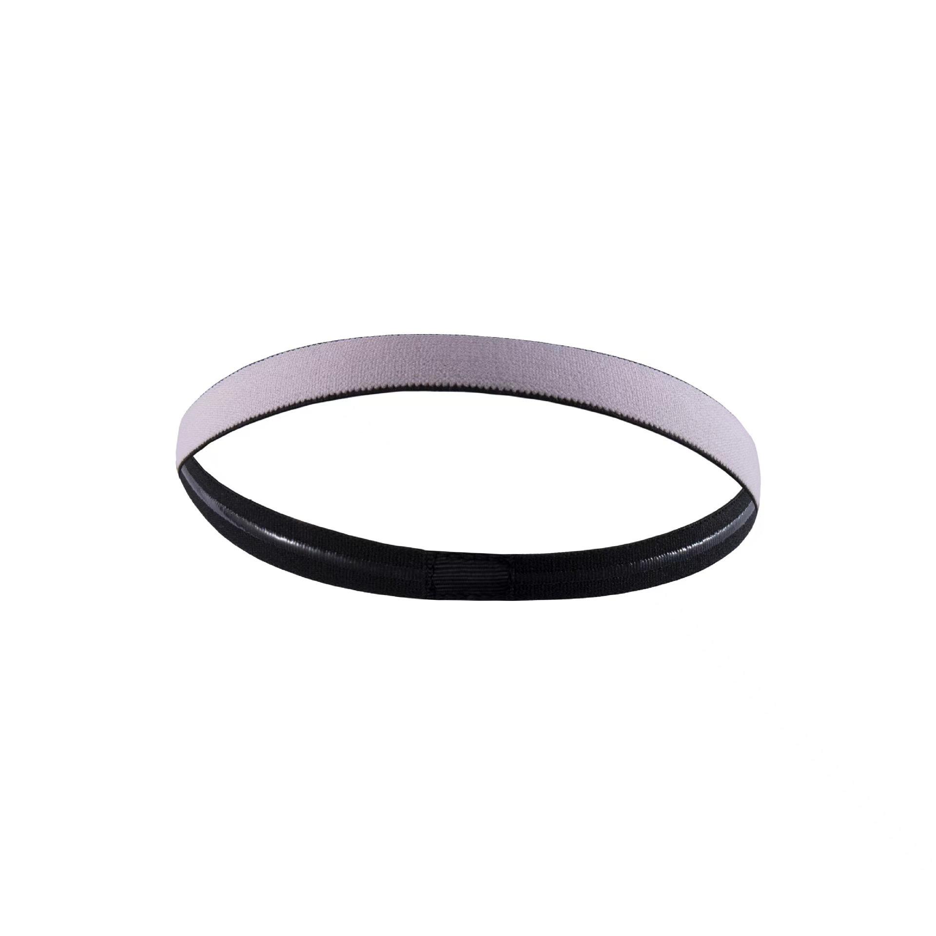 Hoge elastische en antislip siliconen sportzweetabsorberende hoofdband, lente en zomer yoga fitness zweetgeleidingsriem, dunne sport hoofdband black