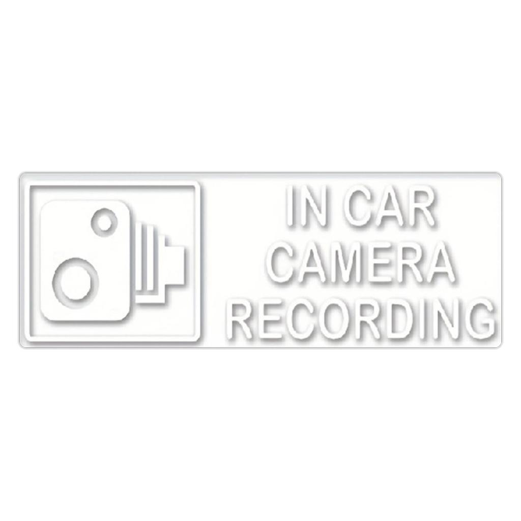 Car Camera Decal, Camera Warning Security Decal - Car Security Sticker with Surveillance Warning