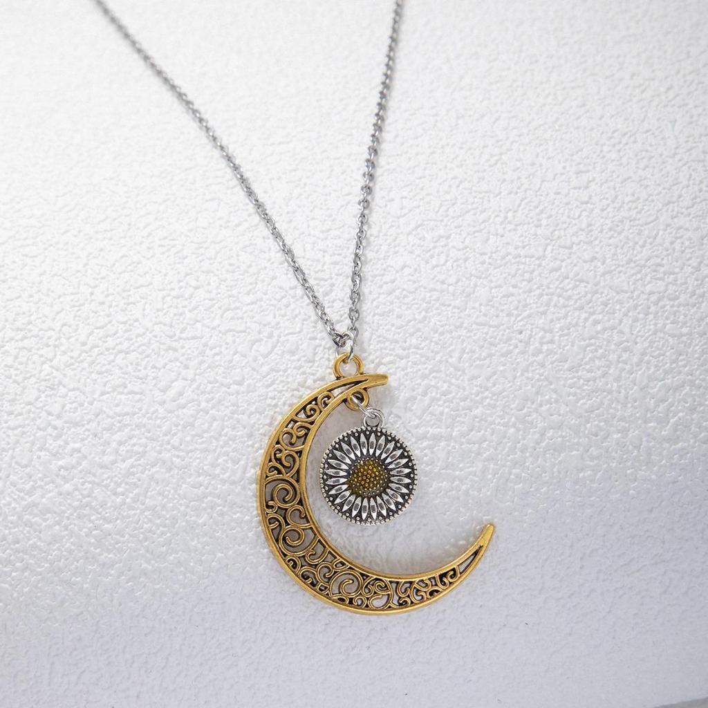 Retro Metal Hot Girl Pendant Stainless Steel Necklace