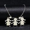 Collane Famiglia Ragazzi Ragazza Acciaio Inossidabile Collana Mama Ciondoli Per Donne Uomini Bambini Gioielli colares feminino masculino N535SR