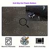 1Pcs Green Leaf Print Semi Circle Welcome Doormat Non-Slip for Outdoor Patio Porch Kitchen Bathroom Entryway Floor Mat