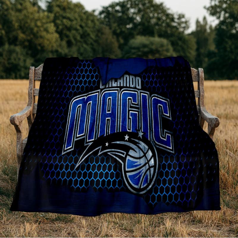 Orlando Magic Flannel Blanket, Use for Birthday/Holiday Gift, Soft Blanket for Sofa/Bed/Camping/Office/Tourism Use,All Seasons