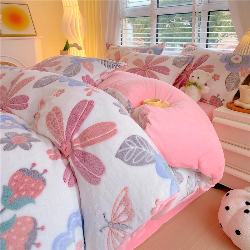 1Pc Super Warm Duvet Cover For Winter Coral Fleece Housse De Couette For Bed Single/Queen/King Dekbedovertrek 240X220