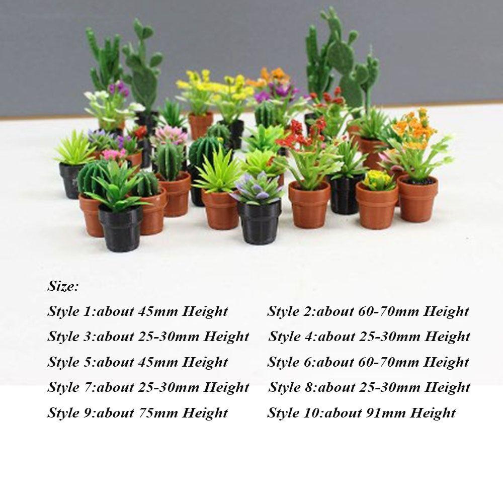 3pcs New 1:12 Dollhouse Miniature Potted Plant Multistyles Mini Bonsai Garden Home Model Play House Decor Doll House Accessories