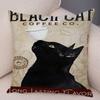 Cute Pet Cartoon Animal Cushion Retro Coffee Cat Pillowcase Decoration Sofa Home Car Pillowcase
