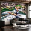 One Piece Roronoa Zoro Wall Tapestry Aesthetic Wall Hanging Printed Fabric Blanket Decorative Tapestries For Bedroom Living Room Home Decor
