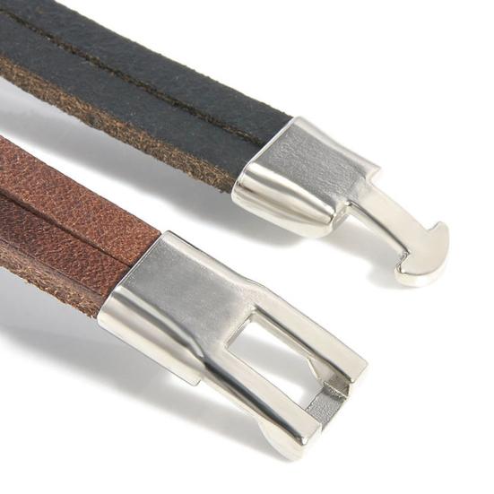 Mannen Vintage Brede Kunstleer Polsbandje Legering Gesp Armband Manchet Sieraden Cadeau
