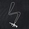 Pendente Lusso Uomo Hip Hop Fucile M4 con Lega Piena di Diamanti