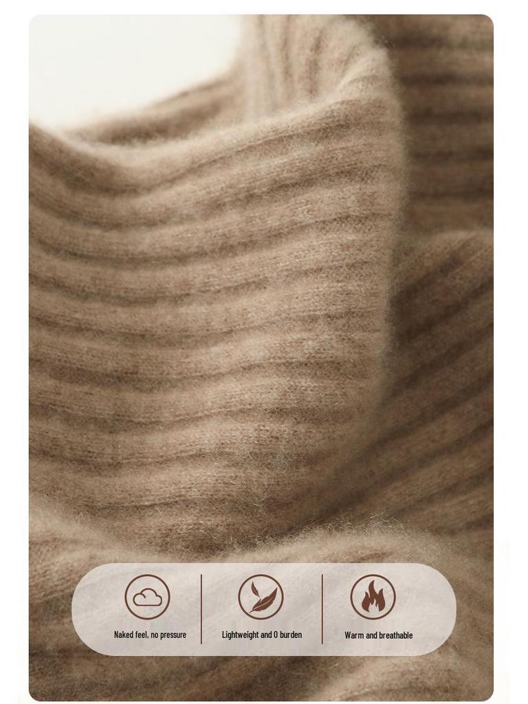 Women's Extra Long Wool Dress - Slim Fit, Round Neck, Autumn/Winter