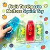 Tubo Toothpaste Trasparente Scintillante Giocattolo Morbido Decorazione Frutta Glitter Maltosio Giocattolo da Spremere Sollievo dall'Ansia Sensoriale Fidget Squishies