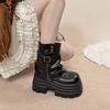 10Cm British Thick-soled Ultra-high Muffin Trousers Boots Women's Martin Boots 2025 Autumn New Small Popular Short Boots