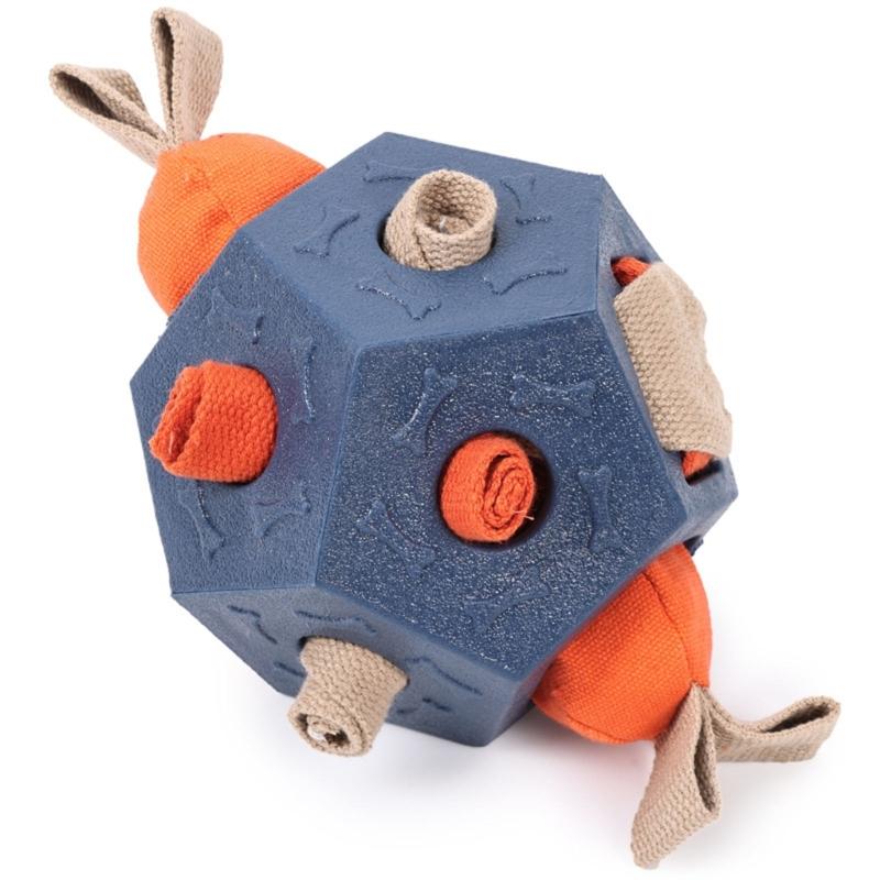 

Dog Puzzle Slow Feeder Toy All Breeds Mental Stimulation Soft Chewing Entertainment Toy Promotes Natural Foraging Skill синій