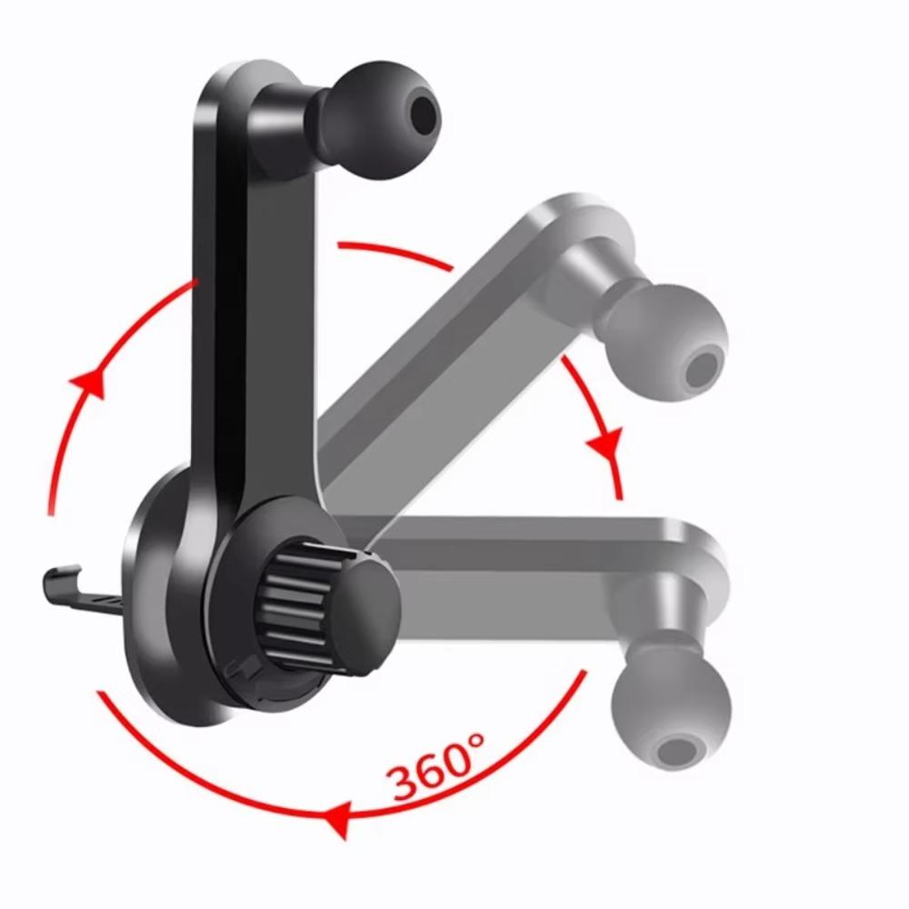Small Car Phone Mount Anti-Shake Grip Extension Arm Phone Holder Vent Clip