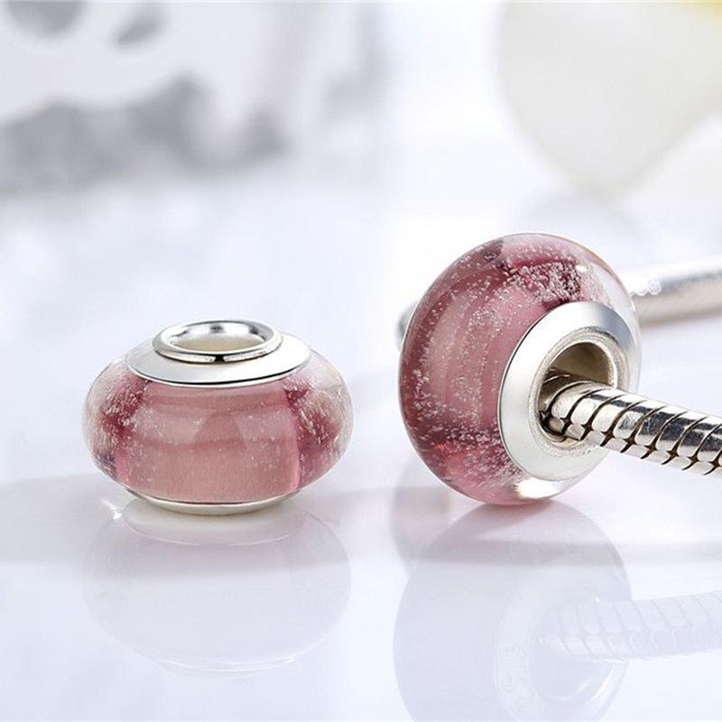 WOSTU Mother's Day Jewelry DIY Charms Rose Flower Fit Original Bracelet Neckalce Wholesale
