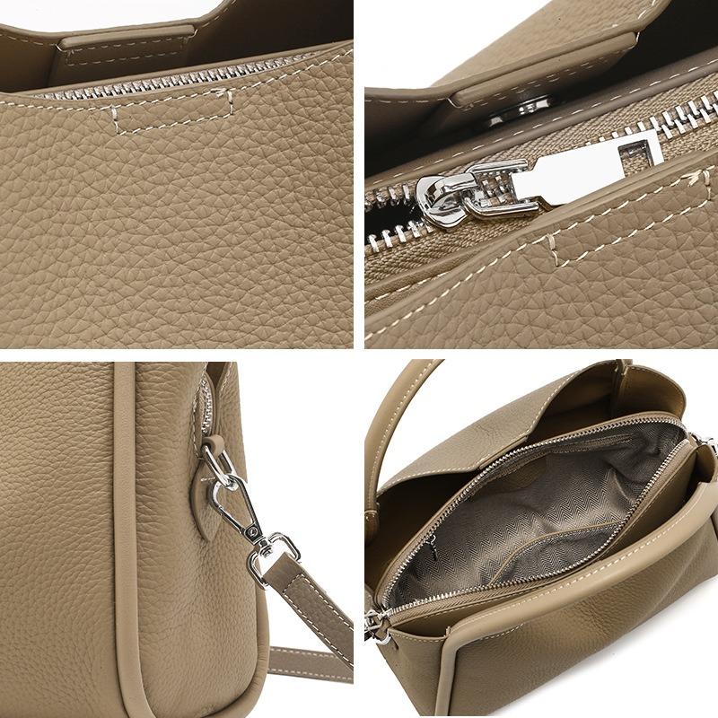 Tote bag large capacity leather women's bag women's new retro commuter shoulder bag women's niche design handbag