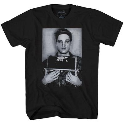 Elvis Presley Army Mugshot Rock N' Roll 100% Cotton T-shirt Mens Tees Top