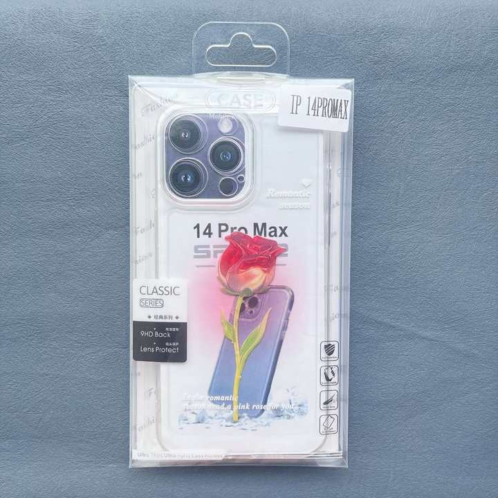 Flower Couple 17 Space Case for Apple 16 Promax Phone Case 15 Transparent Colorful Soft Protective Cover