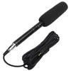 Black HighSensitivity Interview Microphone Wired Recording Mini Portable Mic for Camera