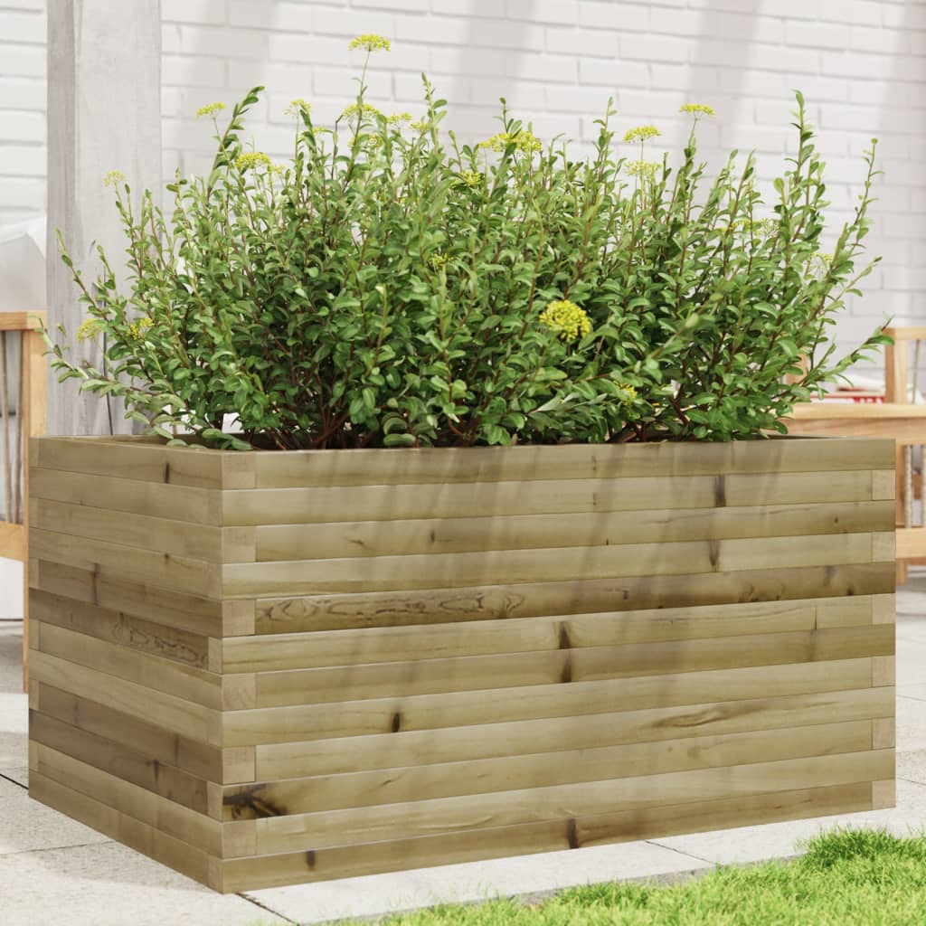 Vidaxl Donica Ogrodowa, 90X60X45,5 Cm, Impregnowane Drewno Sosnowe