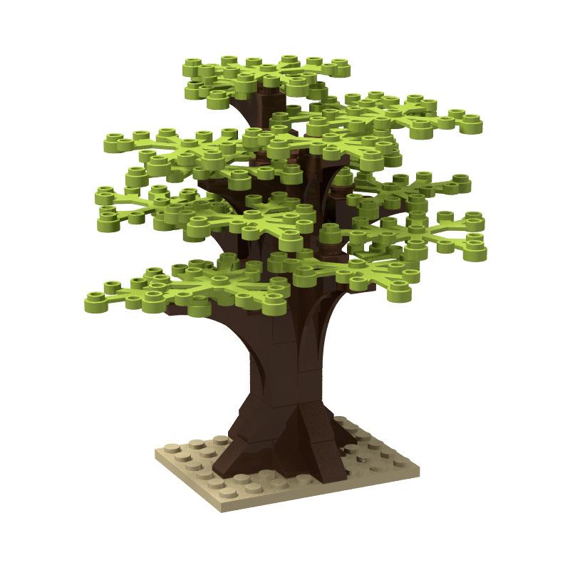 Small Particle Building Block Scale Model The Tree 52PCs Plant Landscape  Contain Instructions Compatible with  Building Block Set