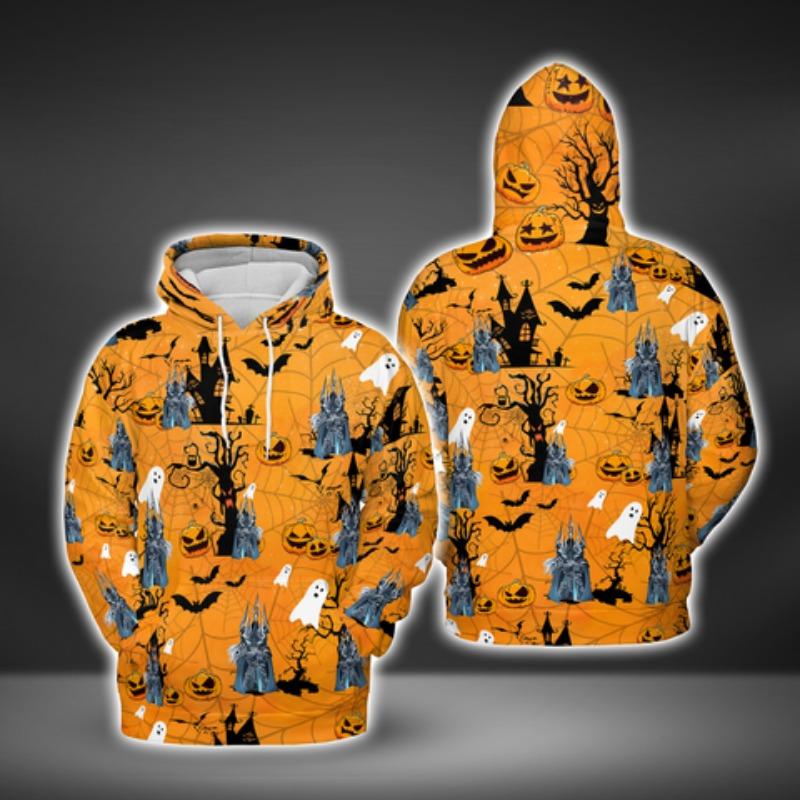 Halloween Men's Funny Sweatshirt Unisex 3d Printed Pumpkin Ghost Horror Print Hoodie Harajuku Fashion Pullover