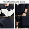 JEEP Men's 2025 Autumn/Winter Trendy Spliced Round Neck Pullover Sweatshirt
