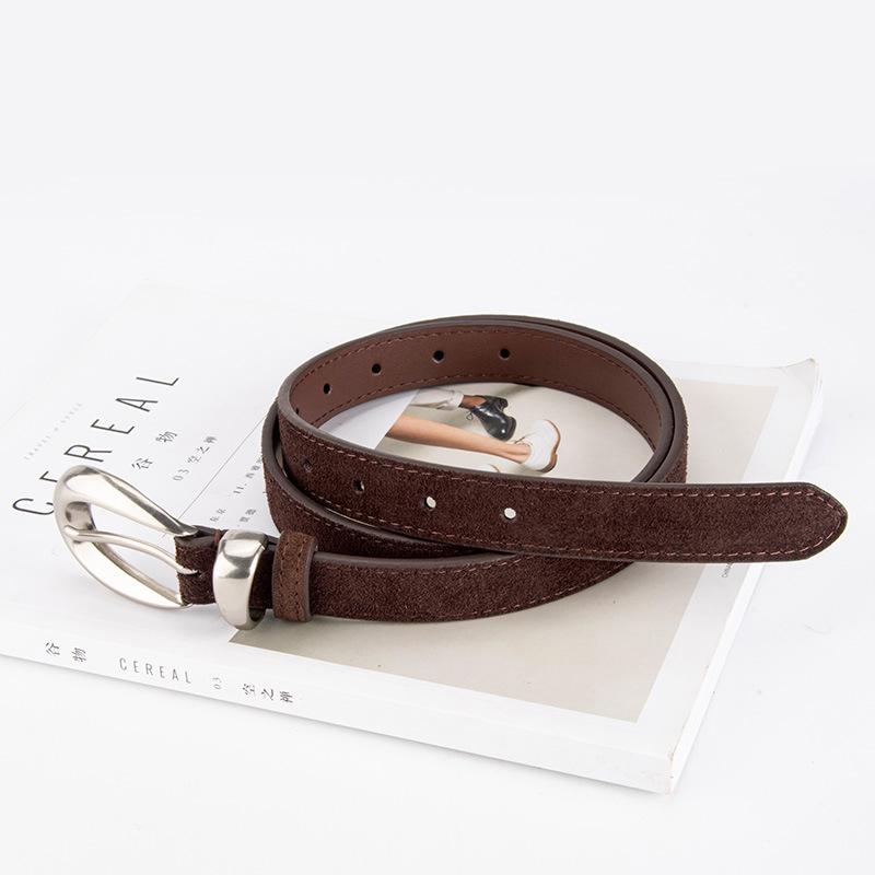 Frosted Leather Belt Ladies Suit Dress Decorative Belt Senior Women