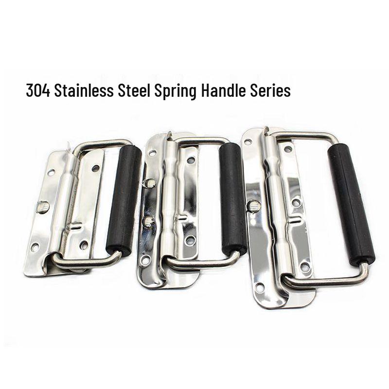 304 Stainless Steel Spring-Loaded Folding Handle for Aluminum Tool Box