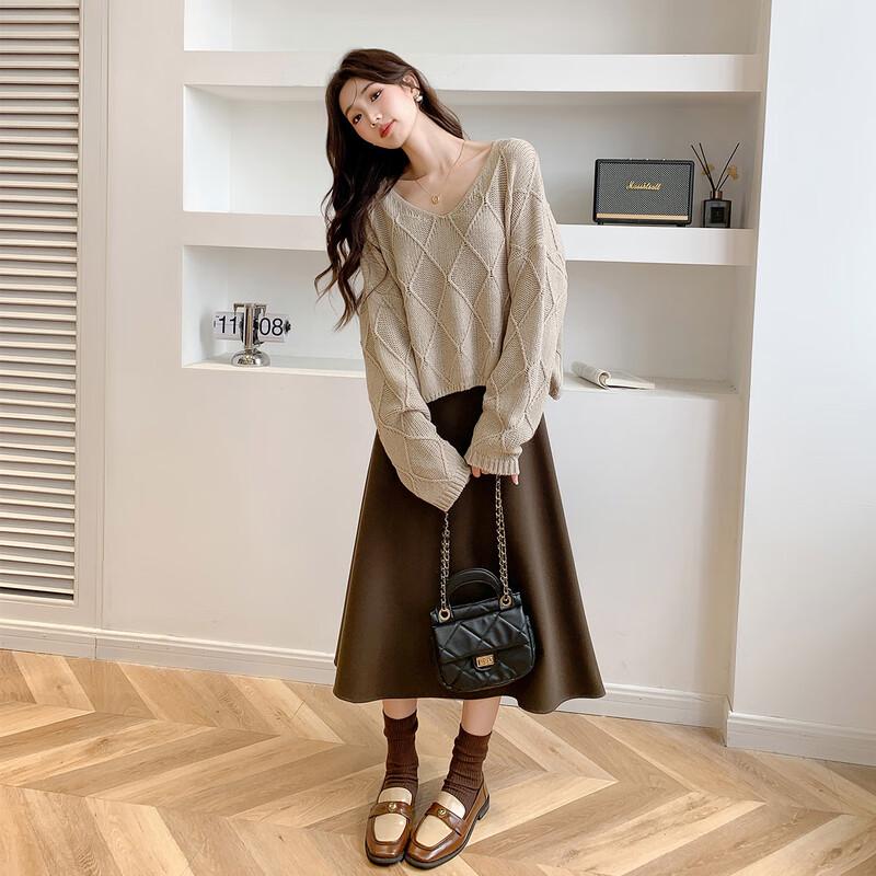 Mocana Women's V-Neck Long-Sleeve Knitted Sweater